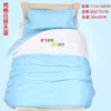 Pure cotton white and sky blue