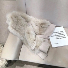 皮草背心马甲2022新款秋冬韩版仿狐狸毛呢毛毛茸显瘦短款外套女装