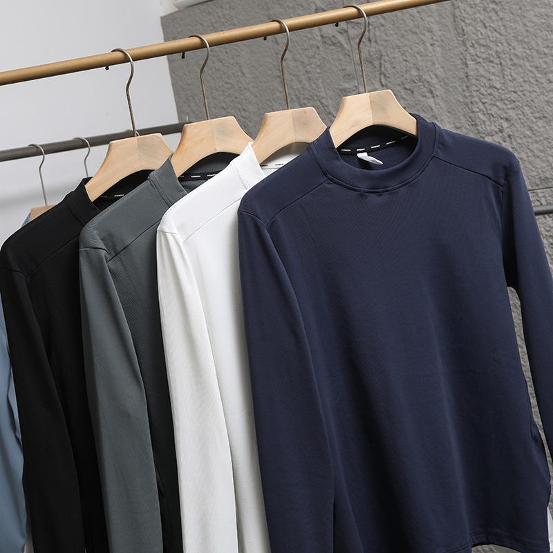 Men's Clothing Original 398 functional breathable four sided stretch autumn and winter men's outdoor leisure sports fleece long sleeved sweatshirt_voghion.com