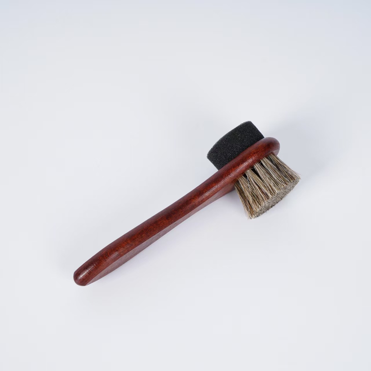 Cepillo de Zapatos de Pelo de Caballo de Madera de Haya, Descontaminación y Cuidado, para Calzado y Ropa