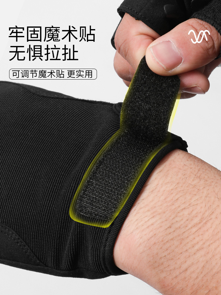 Guantes de gimnasio para hombres y mujeres palma amortiguador antideslizante desgaste transpirable al aire libre ciclismo guantes de medio dedo