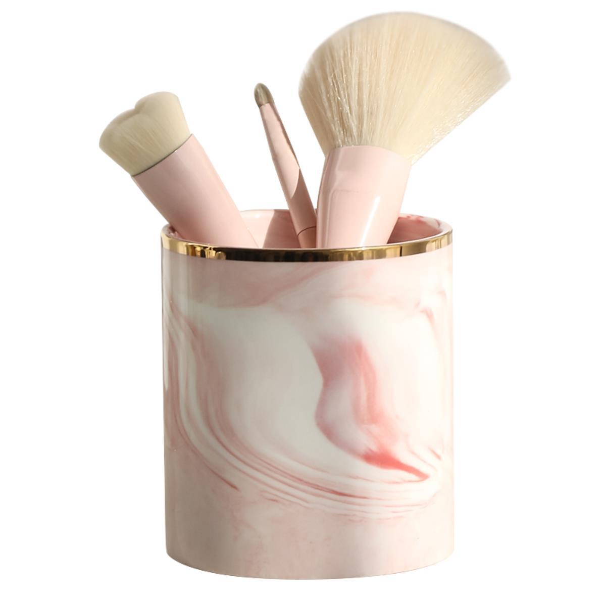 Makeup Brush Storage Tube Desktop Beauty Brush  Storage Box Brush Bucket