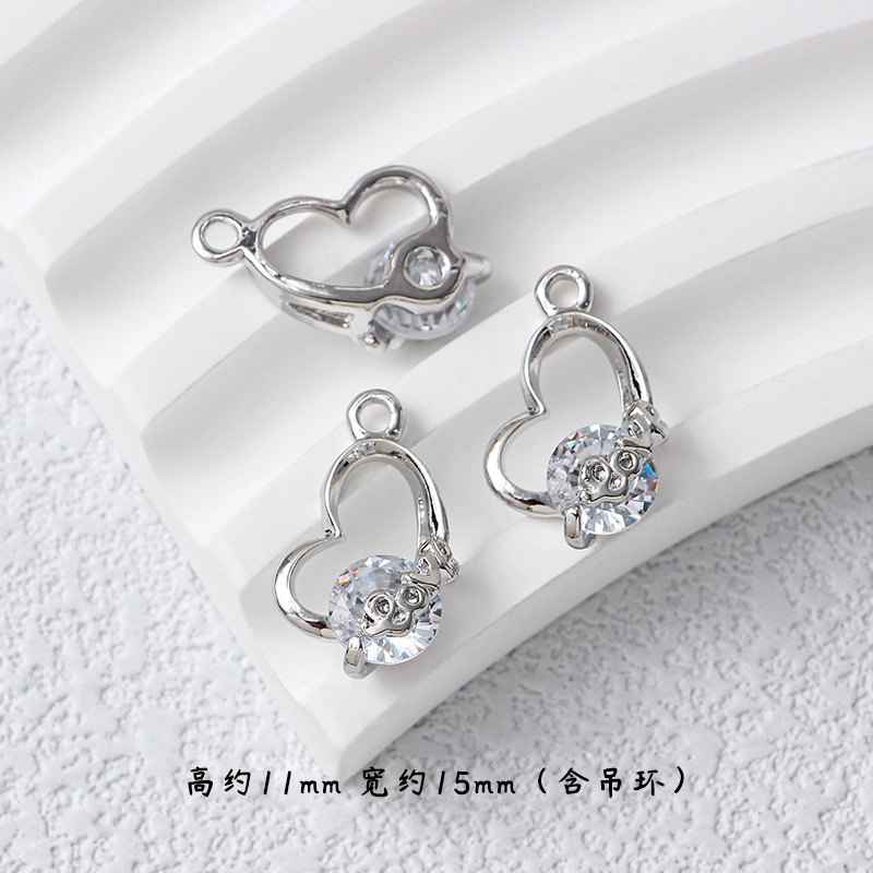 仙気清冷シリーズ【霧海】愛の鍵合金ペンダントdiy手作りビーズブレスレットのネックレス材料|undefined