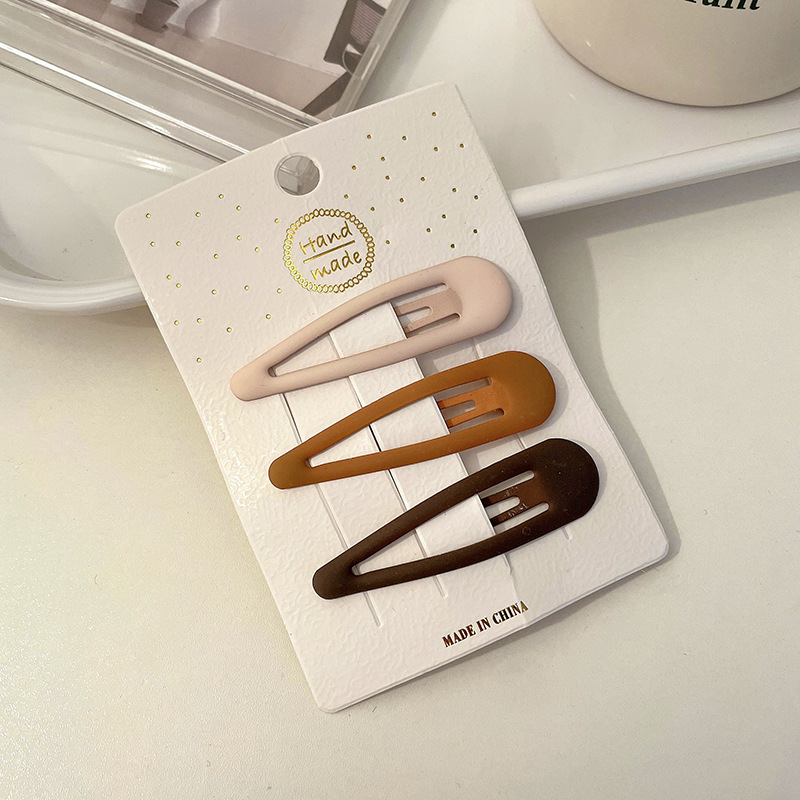 Otoño y invierno curry clip de pelo de boca de pato clip de cabello de mujer acabado de artefactos de alfabetización de la cara de la cabeza clip de ceja clip lateral