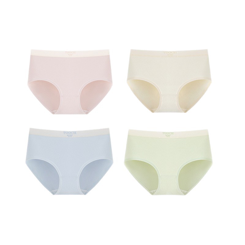 4-6 Pack of 7A Grade Pure Cotton Crotch Panties for Girls, Antibacterial Crotch, Summer Mid-Waist Seamless Women's Triangle Shorts