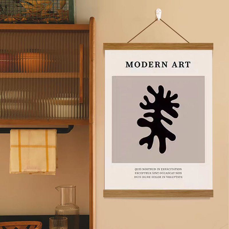 Cross-Border Handmade Wooden Magnetic Hanging Picture Frame Poster Display Frame Calligraphy Painting Artwork Mounting Frame Hanging Scroll Decoration