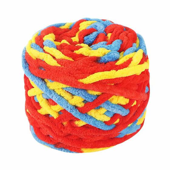 7mm chenille ice bar baby line coarse wool hand-knitted scarf line slippers line handmade diy stick needle wholesale