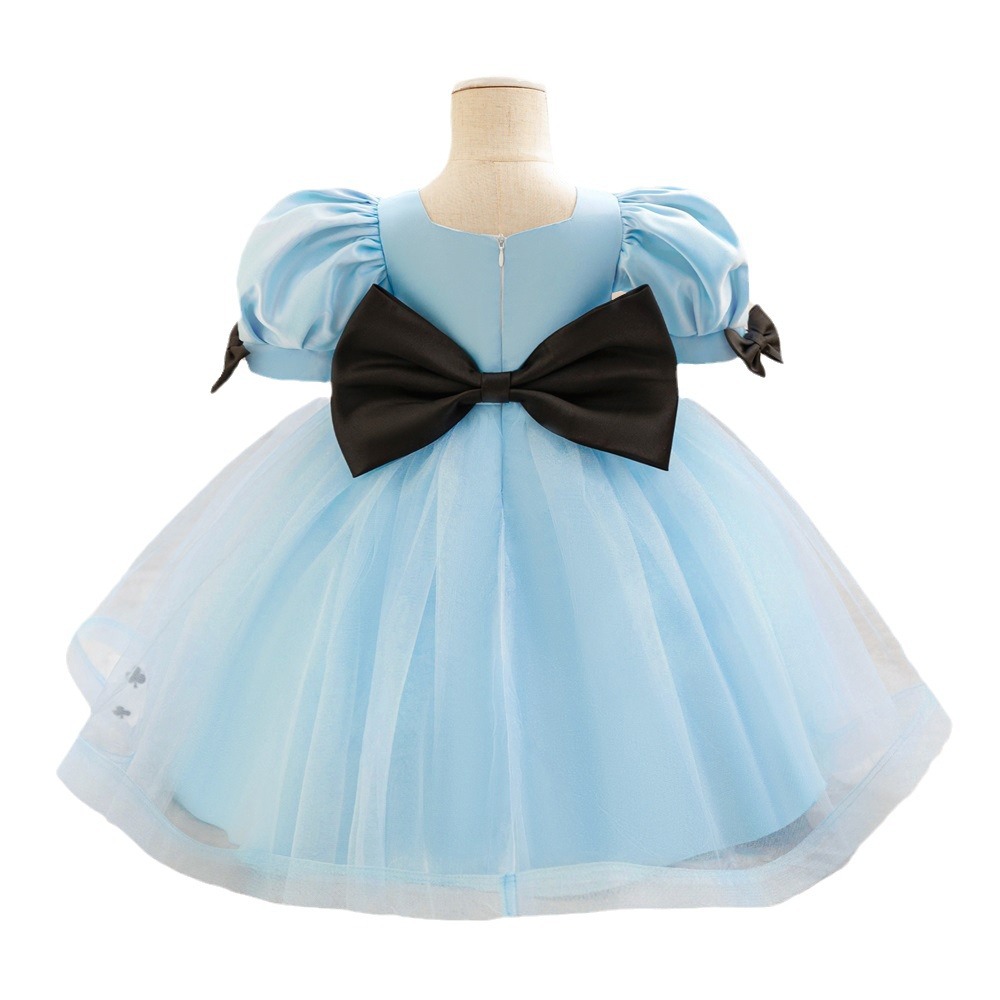 Disfraz de Halloween vestido de princesa cuento de hadas sueños país de las maravillas azul camarera vestido de cosplay vestido de chicas
