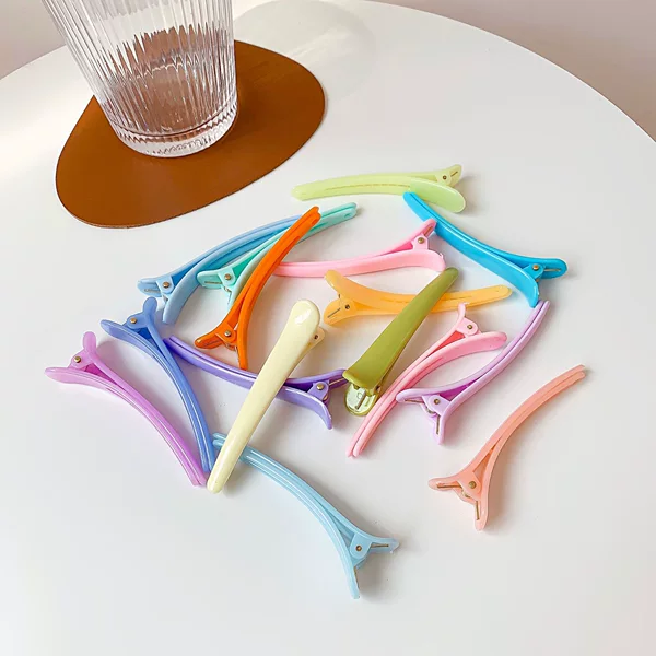 Jelly color duckbill hairpin side bangs forehead broken hair clip makeup for Internet celebrity girl sweet hairpin headdress