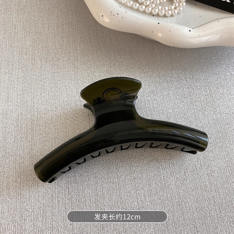 中号抓夹女新款后脑勺鲨鱼夹高级气质发夹小号发量少盘发夹子头饰|undefined