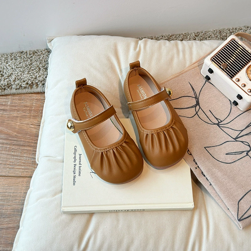 童库兔 Children's shoes for leather shoes girl's, Korean style, western style