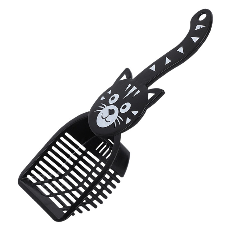 Cross-Border Large Cat Litter Scoop, Plastic Fine Mesh Long Handle Shovel, Special Hollow Shovel for Cat Poop, Universal Pet Cleaning Supplies