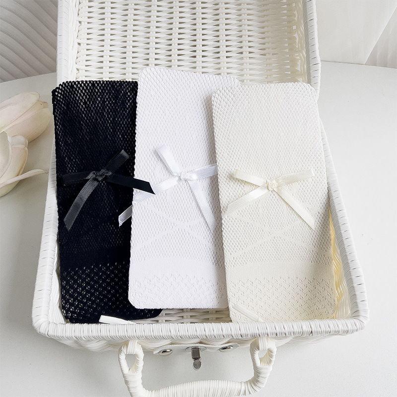 Blanco de seda bowknot leggings verano fino Lolita negro medias que adelgaza versátil JK malla calcetines fabricantes lote