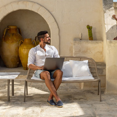 戶外沙發庭院游泳池休閒躺床陽台藤編躺椅室外沙灘藤沙發懶人椅