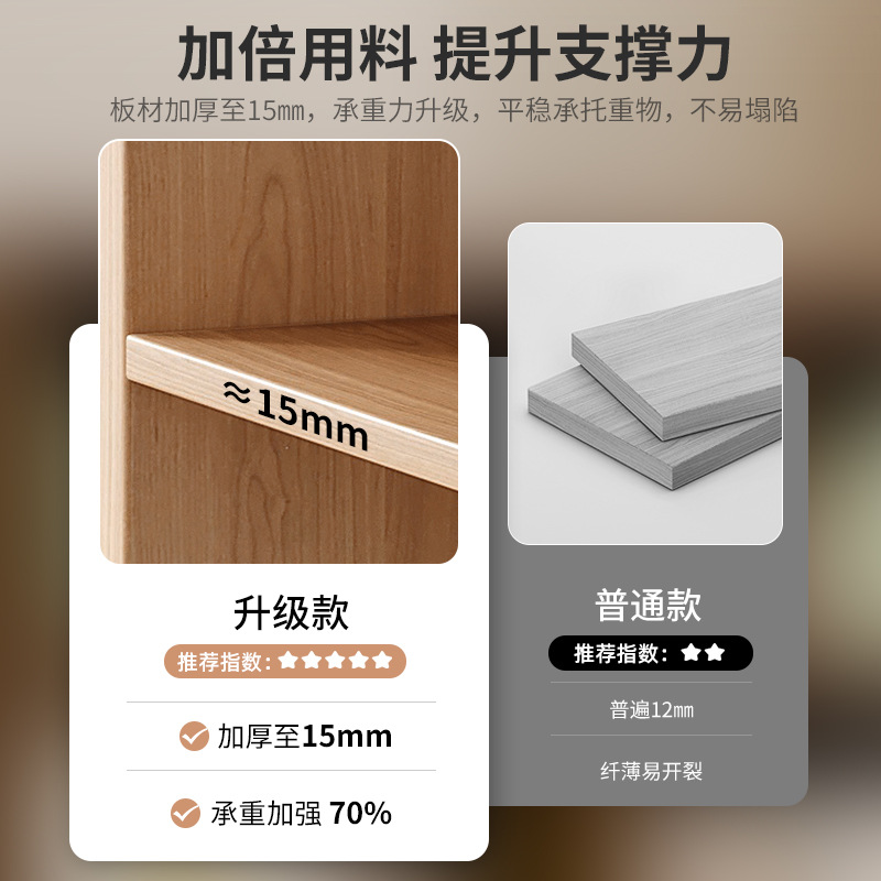 Estante de madera sólida estante de cabecera de cama estrecha hendidura larga almacenamiento almacenamiento semi-circuito gabinete de cama dormitorio contra la pared gabinete