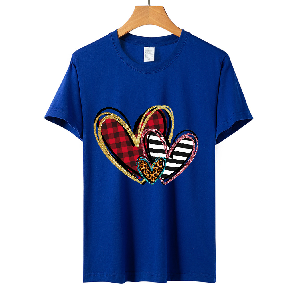 Unisex T-shirt Short Sleeve T-shirts Streetwear Heart Shape display picture 4