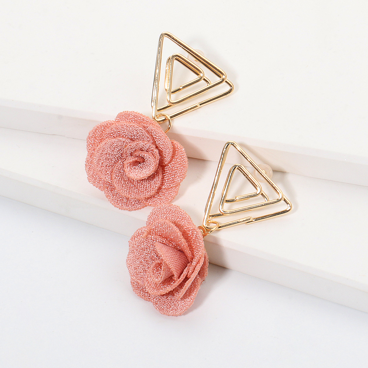 Pendientes De Flores Triangulares Coreanos Al Por Mayor display picture 7