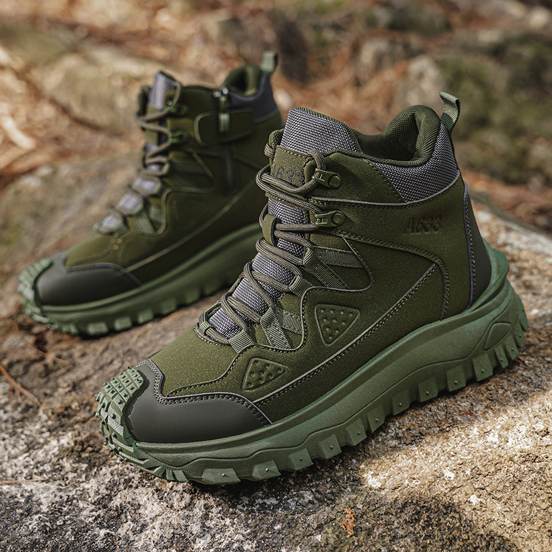 Autumn and winter men's large-size Martin boots, high-top casual outdoor functional workwear hiking boots, thick-soled comfortable sports men's boots