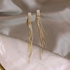 Silver needle, chain, long earrings, silver 925 sample, European style