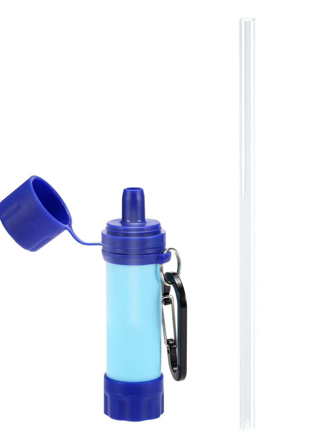 Transfronteriza amazon caliente al aire libre paja de purificación de agua de emergencia bebida directa purificador de agua paja de filtro portátil image 5