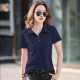 6658_1 Cotton Short-sleeved POLO Collar Simple Outer Wear T-shirt Women's Base Shirt Summer New Slim-fit Slimming Solid Color
