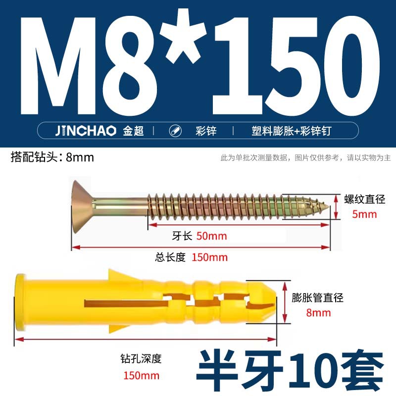 Дюбель-гвоздь Jin Chao M8*150 цинк