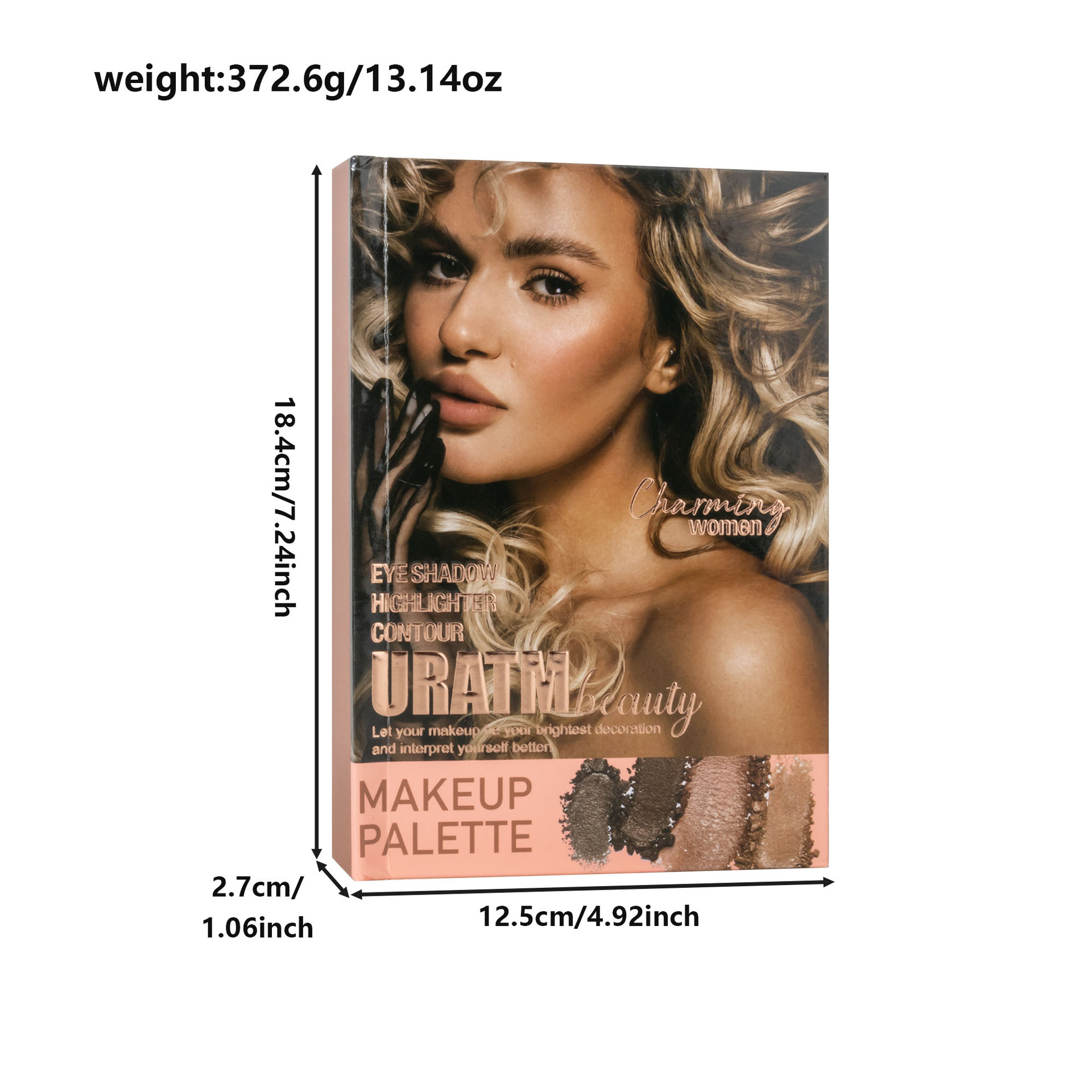 A 54-color cross-border bestseller, 3-page eyeshadow palette, matte pearlescent blush, high-gloss one-piece, easy-to-apply makeup undefined