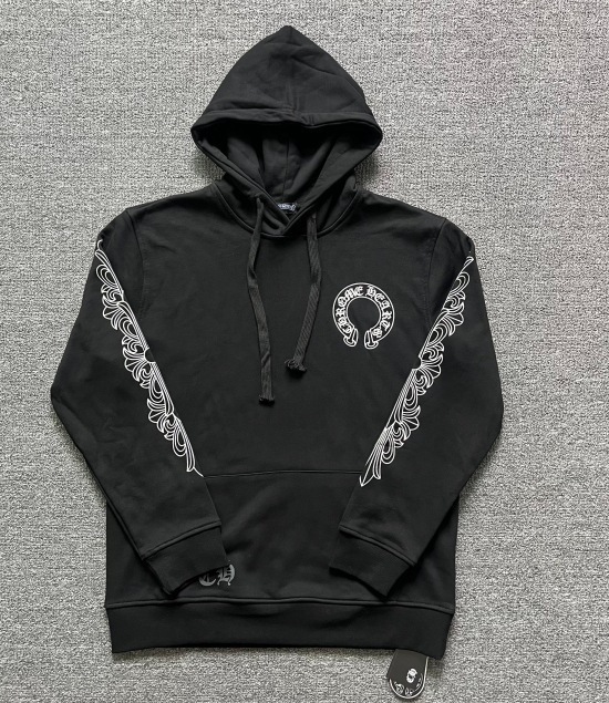 24ss年新款高品质Chrome Hearts 马蹄十字架连帽拉链卫衣工厂批发|undefined