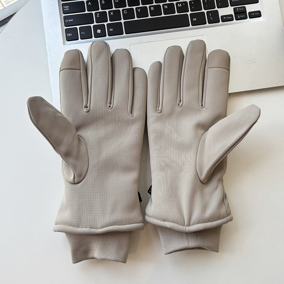 Gants de cyclisme pour couple, grands gants d'hiver résistants au froid, double couche en polaire épaisse, coupe-vent, écran tactile, doigts complets, pour l'extérieur_voghion.com
