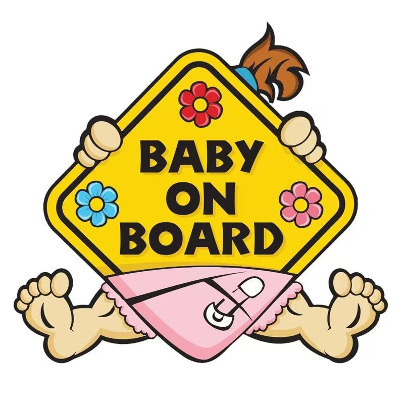 クロスボーダーボディベビー飲料ミルクステッカーカラフルなBABY ON BOARDカーステッカー反射警告英語スローガン|undefined