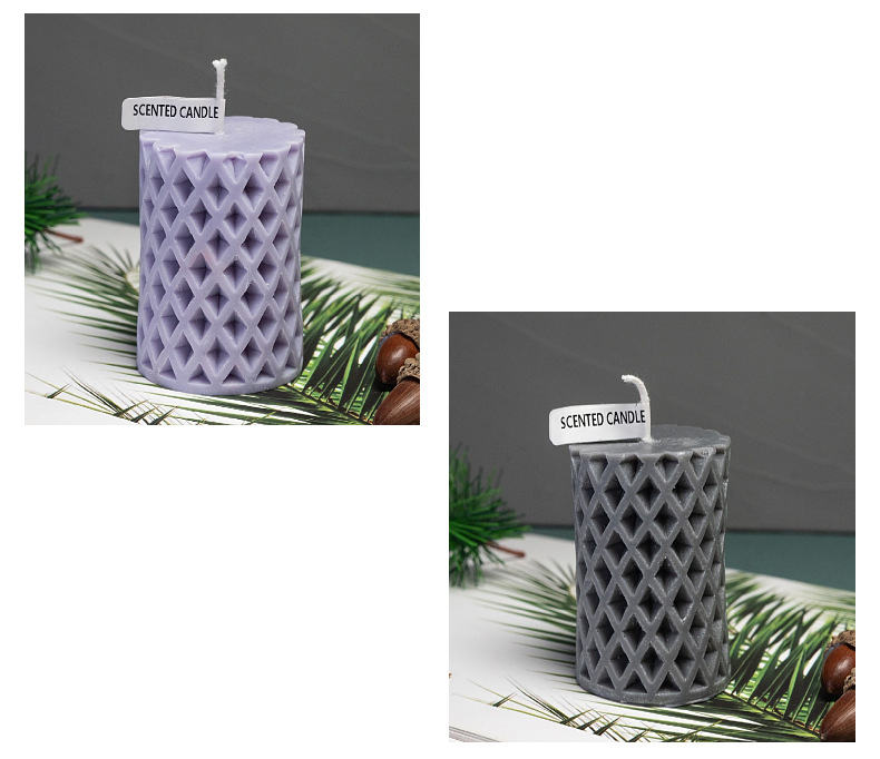 Simple Style Grid Wax Candle display picture 1