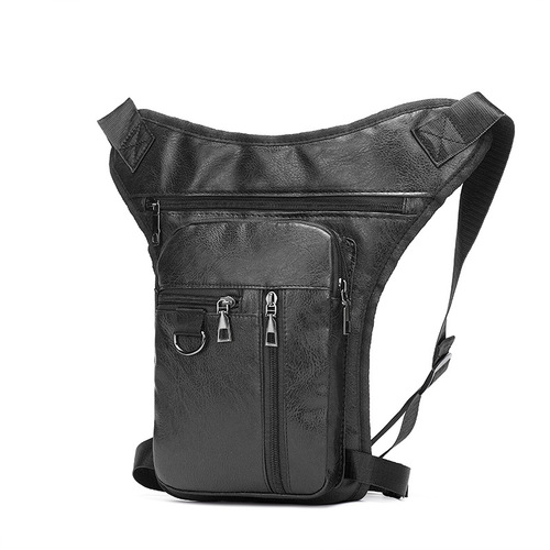 Wholesale men's PU new foreign trade leg bag outdoor men's leg bag multi-functional sports bag portable waist bag crossbody bag
