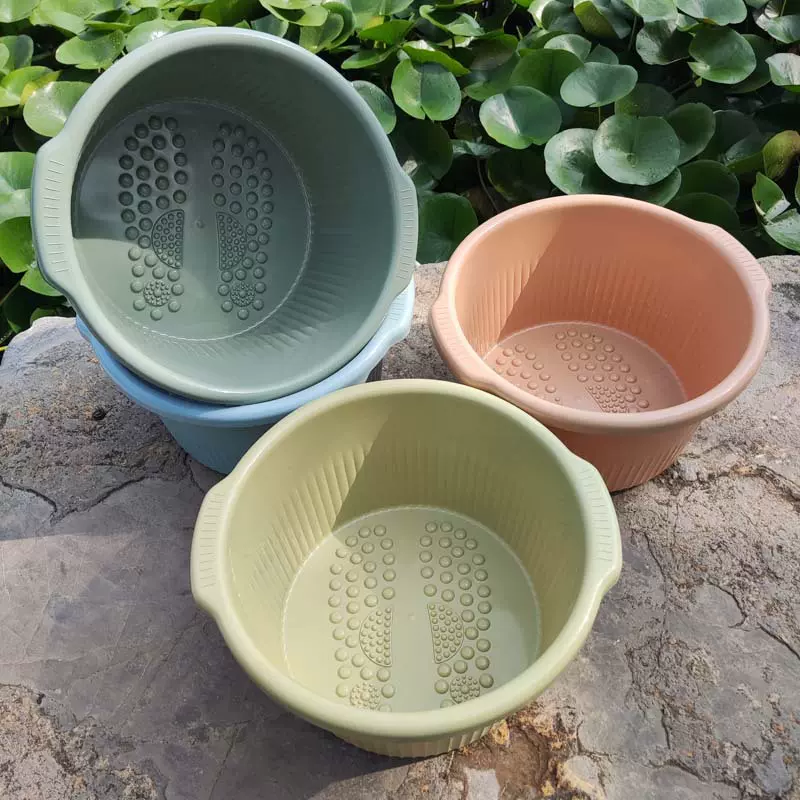 塑料泡脚桶加厚创意洗脚盆凸点按摩泡脚桶泡脚盆礼品可印字