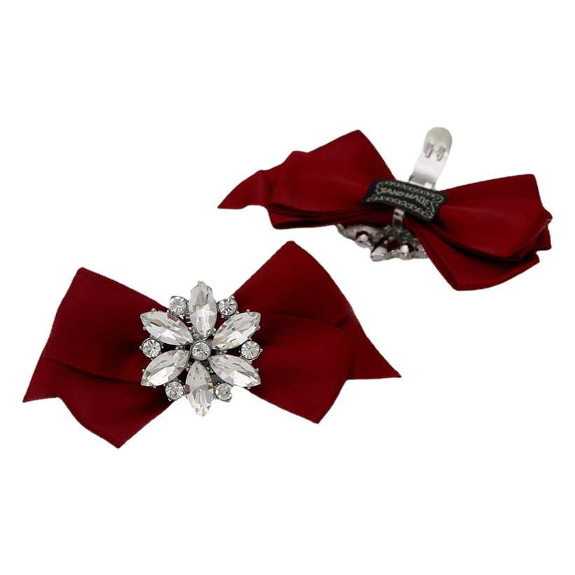 Zapatos de arco transfronterizos flor zapatos tridimensionales accesorios de cabeza accesorios de tacones altos zapatos de pajarita zapatos de novia de flor delantera hebilla decorativa