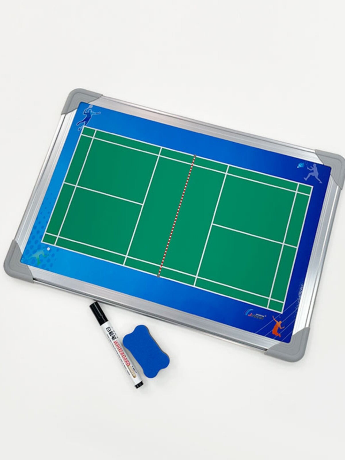 Handheld badminton tactical board, portable, magnetic, erasable, for coaching and demonstration during matches, badminton equipment