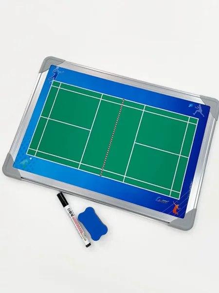 Handheld badminton tactical board, portable, magnetic, erasable, for coaching and demonstration during matches, badminton equipment