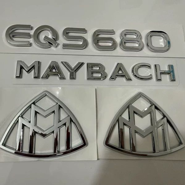 Suitable for Mercedes-Benz Maybach EQS680 lettering, Mercedes-Benz EQS680 car emblem, tail emblem, and number plate