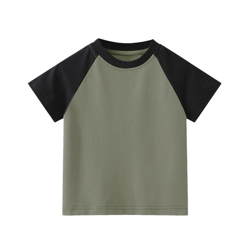 Cool Effect: Sorona DuPont Sorona Retro Patchwork Contrast Men Women Children Shoulder-to-Arm Medium/Large Children Short Sleeve T-Shirt