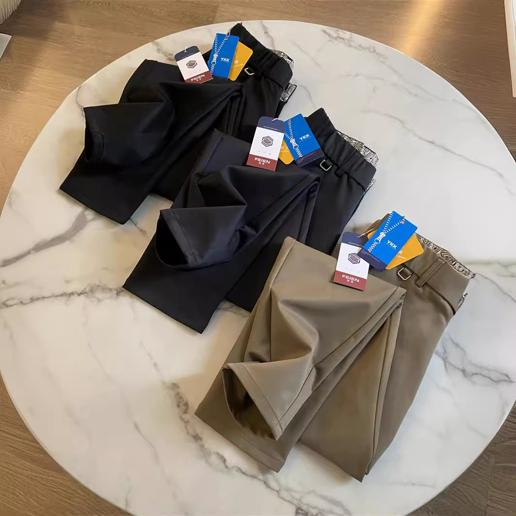 商場撤櫃!300g定織面料!耐磨垂墜有型透氣春秋男商務直筒休閒長褲