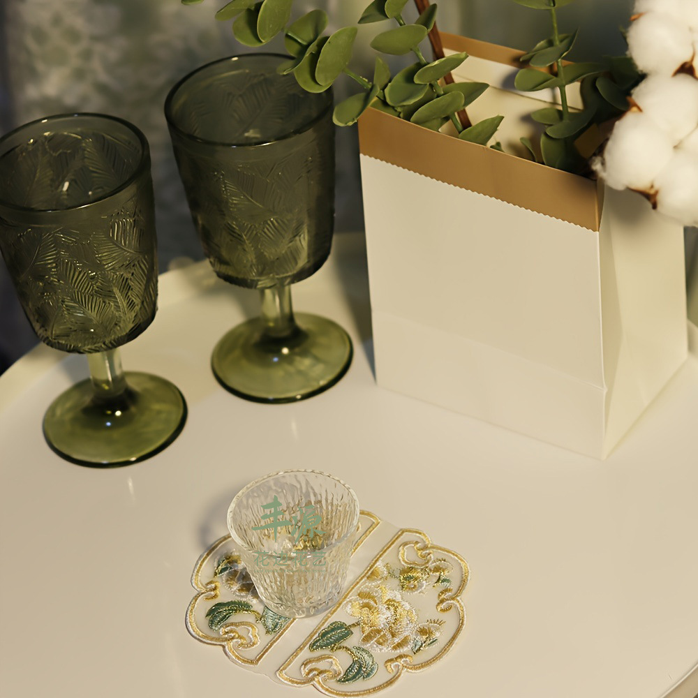 Chinese-style embroidery fabric, Chinese-style flower yellow embroidery decoration, Chinese-style embroidery decoration wedding dress fabric pic 3