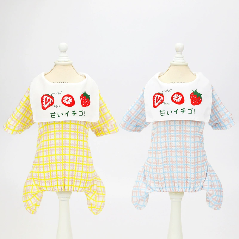 Одежда для домашних животных весна и лето новая одежда для собак 21 Клубничная Домашняя одежда на четырех ножках одежда для домашних животных летняя одежда на четырех ножках