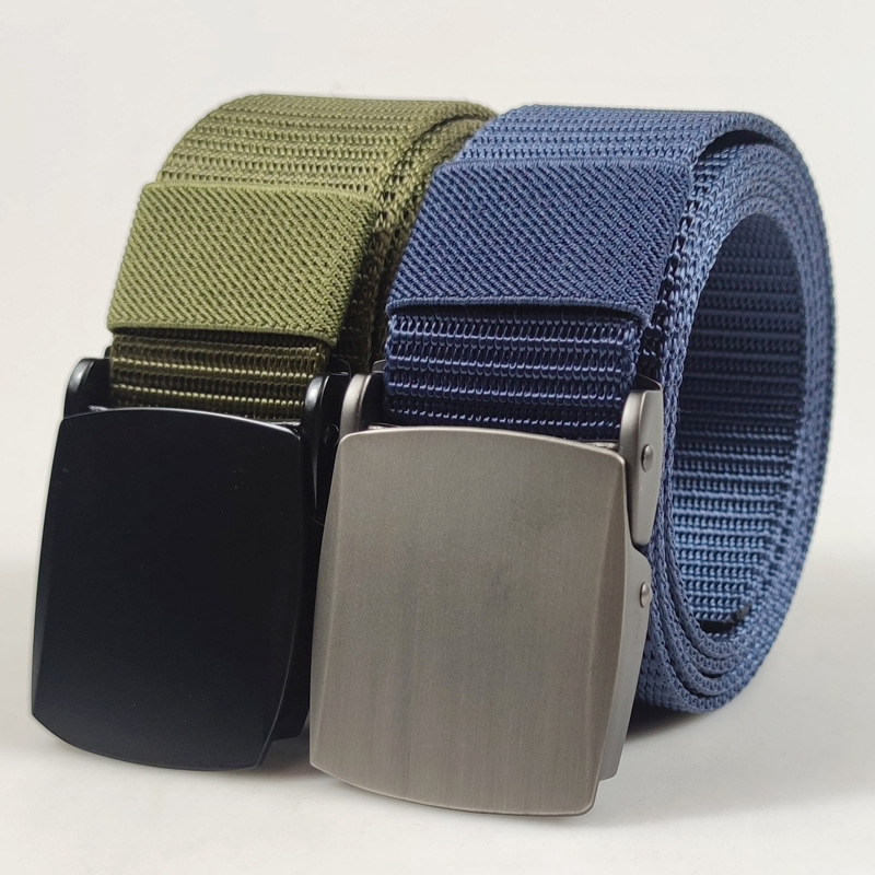 F016b automatic buckle nylon tactical belt men's outdoor sports belt stepless adjustable fashion canvas belt