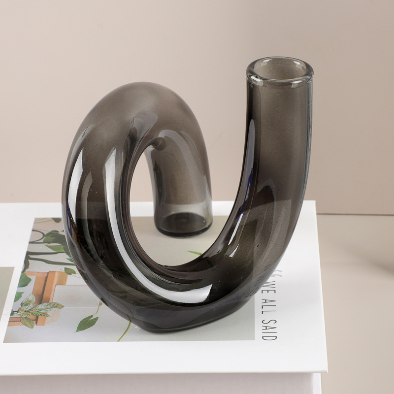 試験管ガラス花瓶小径植物容器シンプルアートレトロリビングルーム装飾フラワーアレンジメントハイエンド|undefined