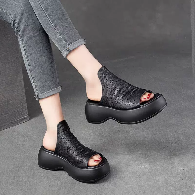Summer retro slippers, sandals, 2023