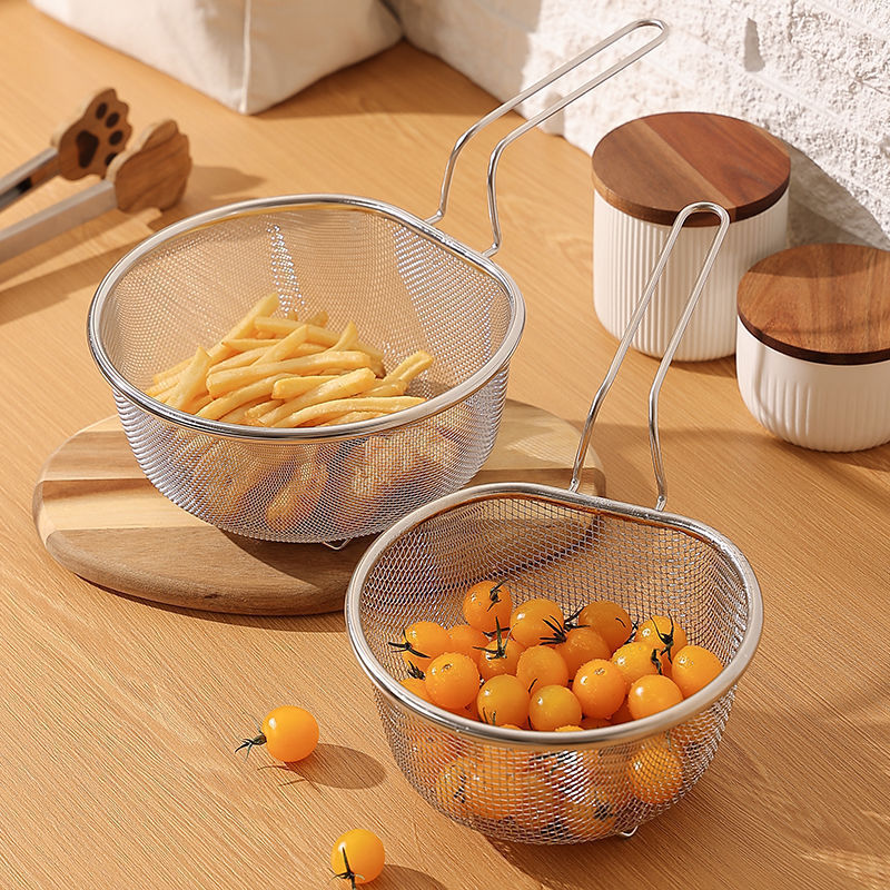 304ステンレス油漏れ濾過網篩超微細油格家庭用煮餃子漏れ網台所油神器すくいスプーン|undefined