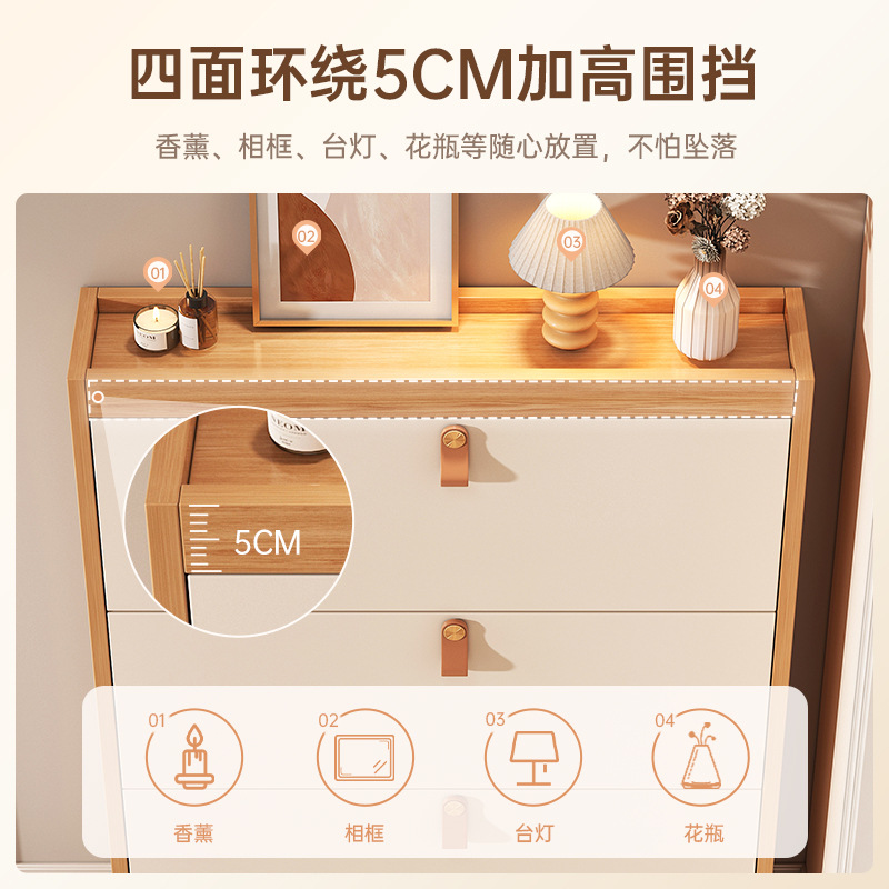 家用極窄鞋櫃一體櫃入戶翻斗鞋櫃陽台超薄小戶型簡約室外防塵鞋櫃