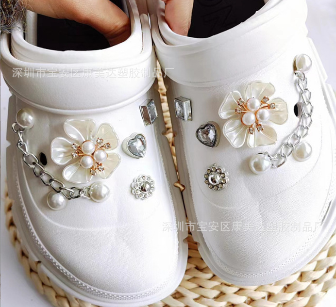 K08-five 잎 진주 꽃 10 (신발 제외)