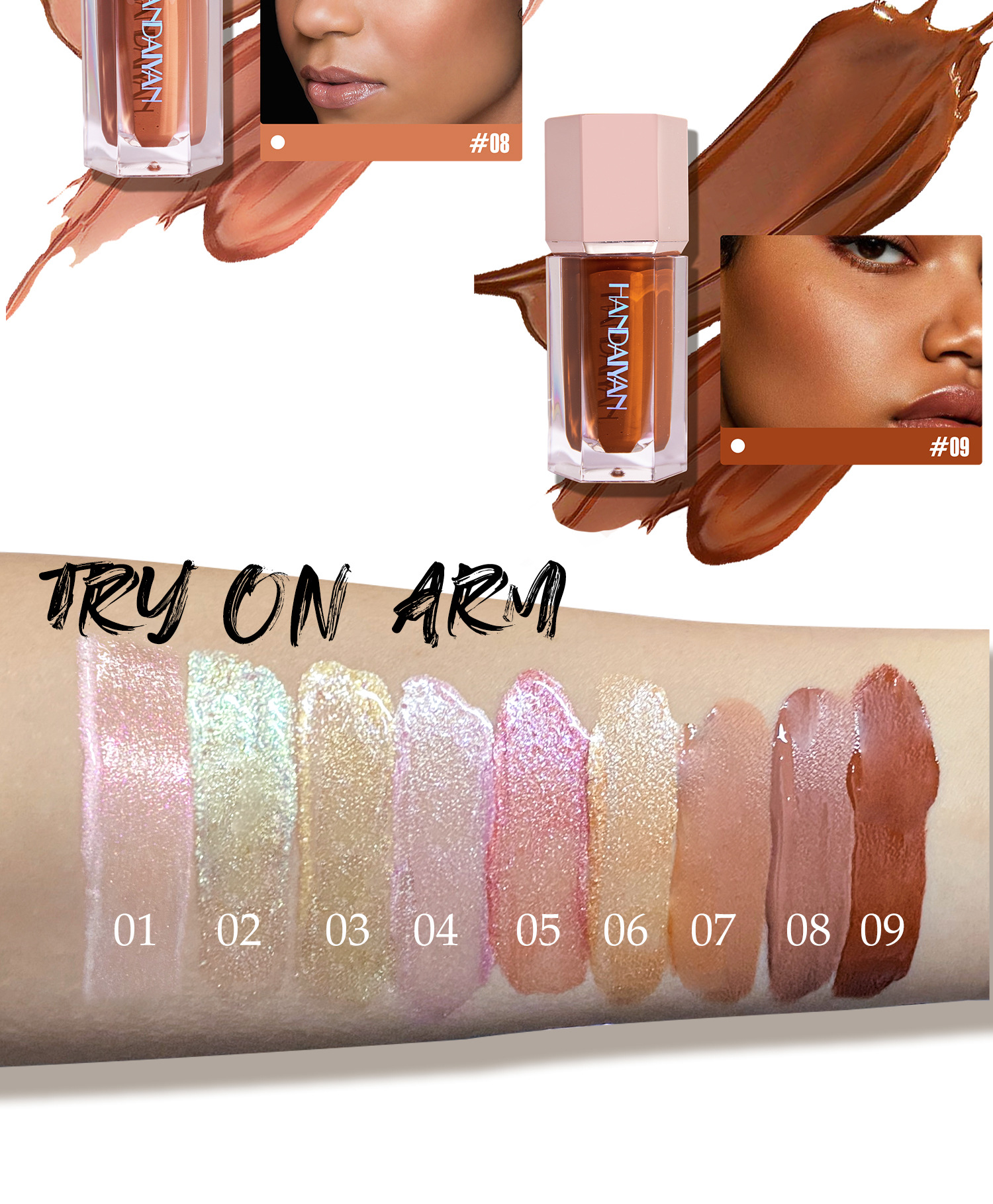 handaiyan Highlighter Contouring Liquid, Han Daiyan Facial Shadow Pearl Brightening Liquid, Cross-border Eyeshadow Liquid from Europe and America undefined