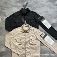 石島stone island幽霊シリーズコンパスバッジ長袖工装ジャケットシャツ男女同金