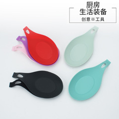 Big spoon rest made of all silicone, soup spoon holder, silicone spoon rest